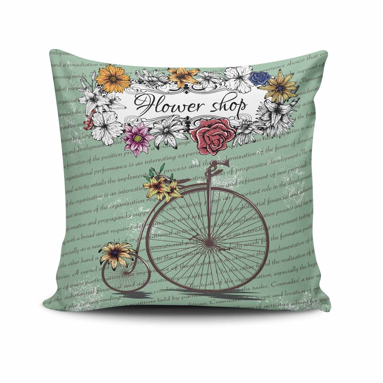 Fata de perna NKLF-296, Cushion Love, amestec bumbac, 43x43 cm, multicolor - imagine 3